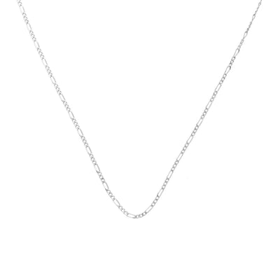 Silk & Steel Jewellery Figaro Fine Necklace - Silver