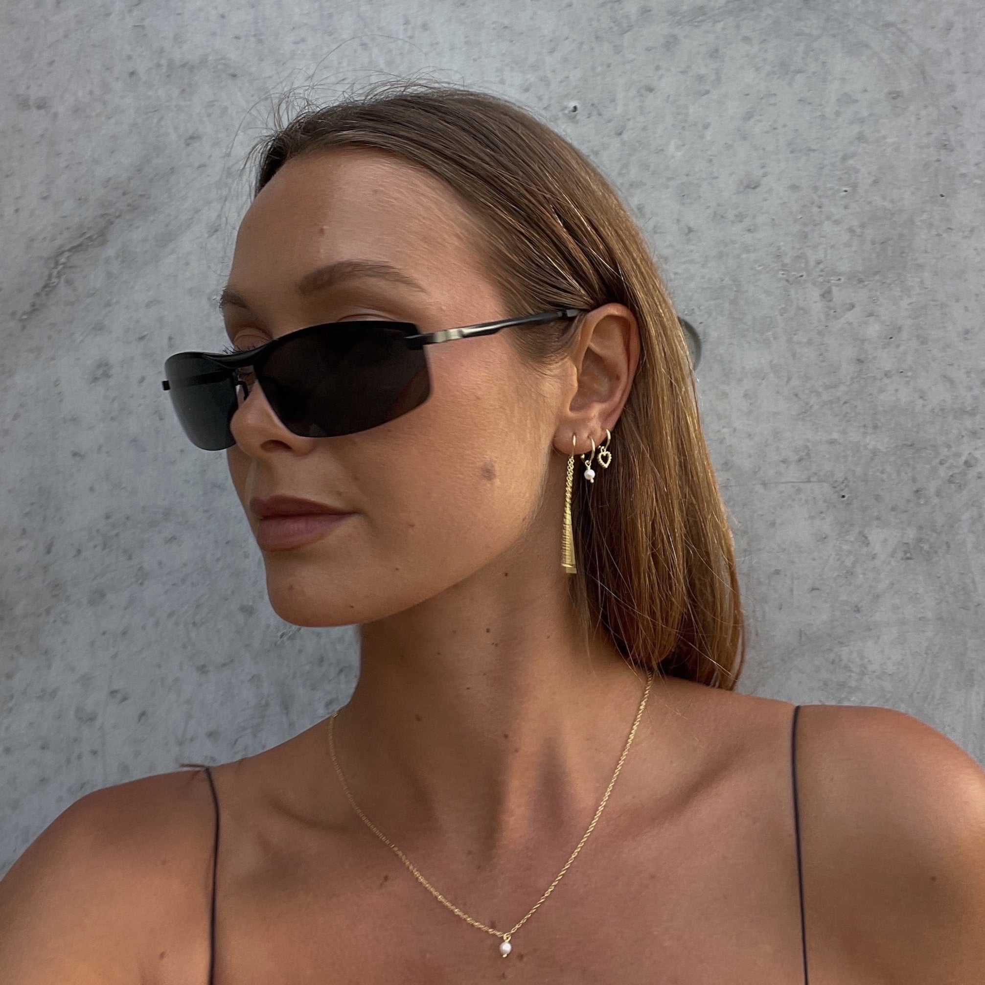 Silk & Steel Jewellery Superfine Mini Pearl Hoops Gold