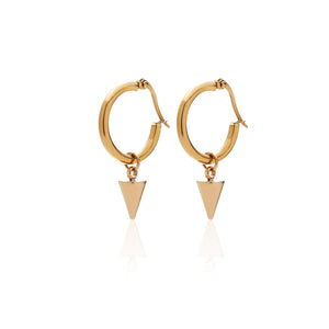 Silk & Steel Jewellery Gold Kate Sleeper Hoops with Spike