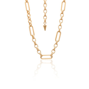 Silk & Steel Jewellery Luxe Necklace Gold Stainless Steel