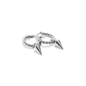 Silk & Steel Jewellery Matisse Hoop Earrings Silver Stainless Steel
