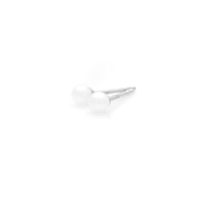 Silk & Steel Jewellery Superfine Mini Pearl Studs Silver