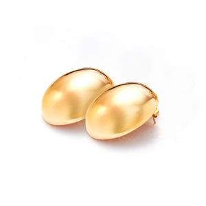 Silk & Steel Mirage Statement Modern Vintage Earrings Gold Stainless Steel