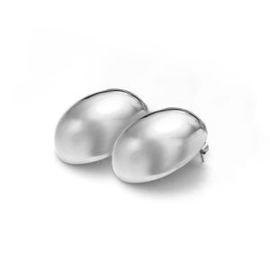 Silk & Steel Mirage Statement Modern Vintage Earrings Silver Stainless Steel