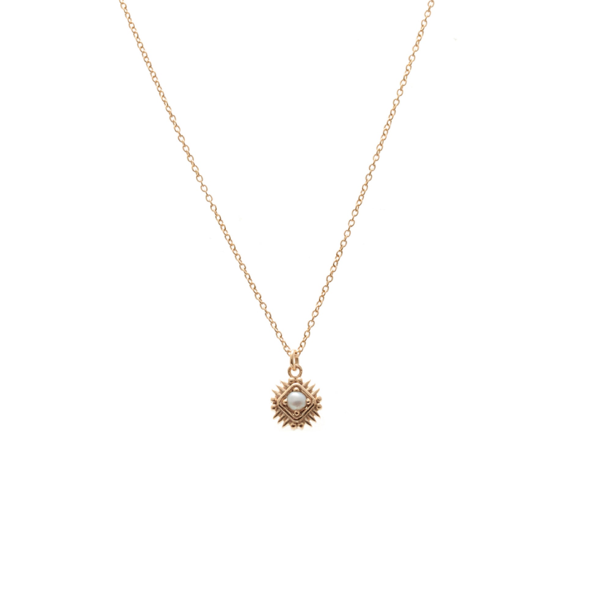 Silk & Steel Jewellery Petite Perle Necklace – Pearl + Gold