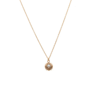 Silk & Steel Jewellery Petite Perle Necklace – Pearl + Gold