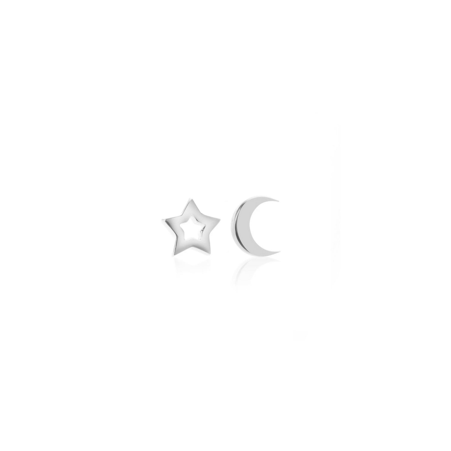 Silk & Steel Jewellery Superfine Starry Night Stud Earrings Silver
