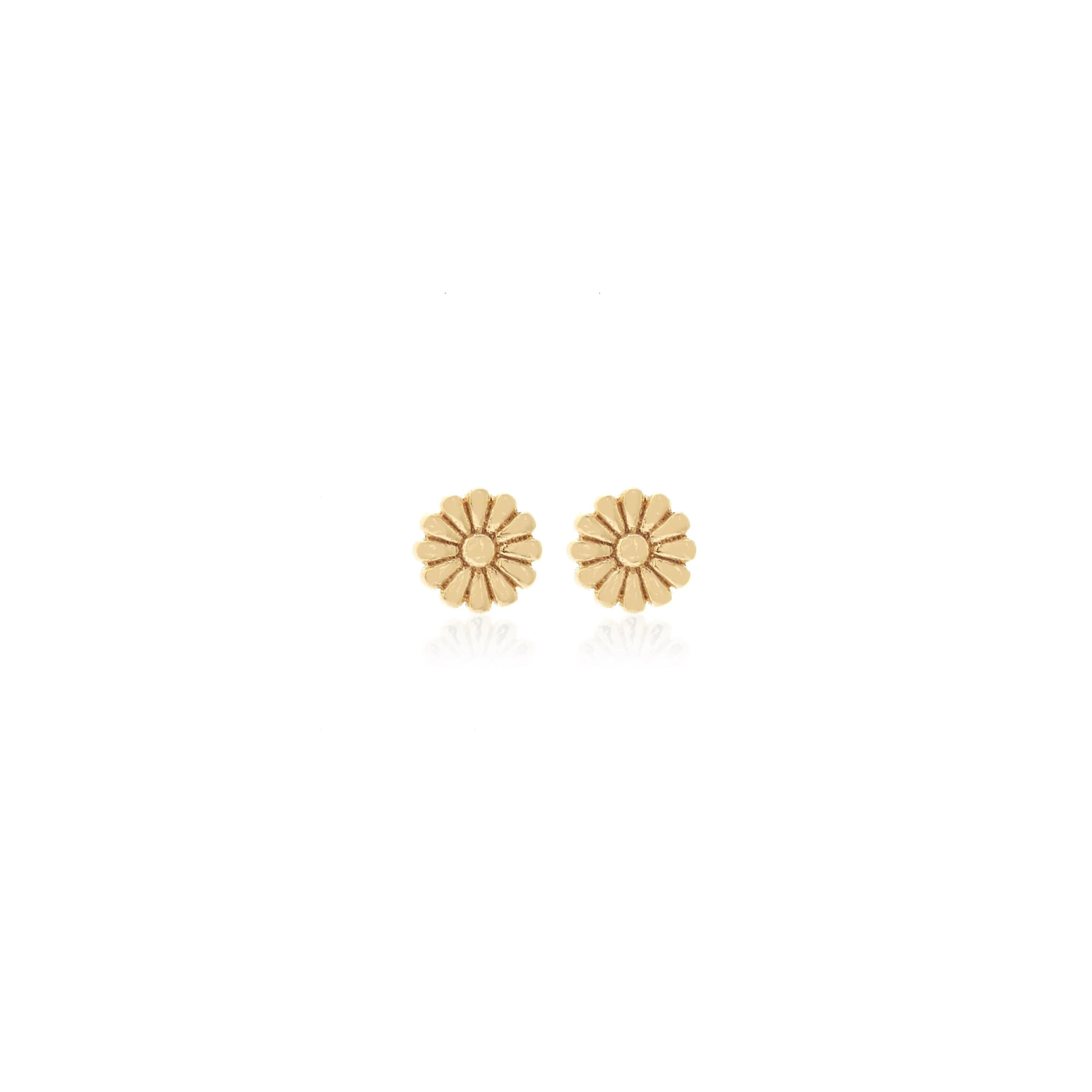Silk & Steel Jewellery Superfine Daisy Stud Earrings Gold