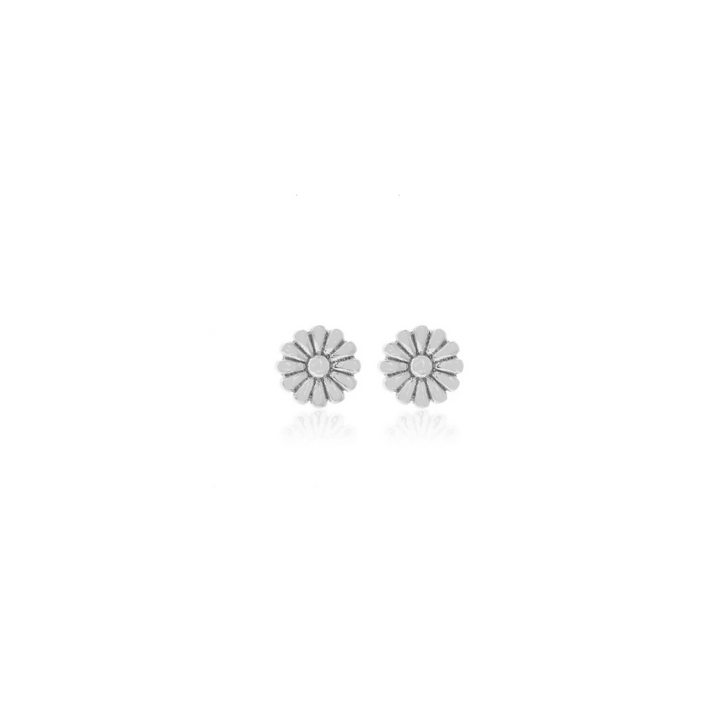 Silk & Steel Jewellery Superfine Daisy Stud Earrings Silver