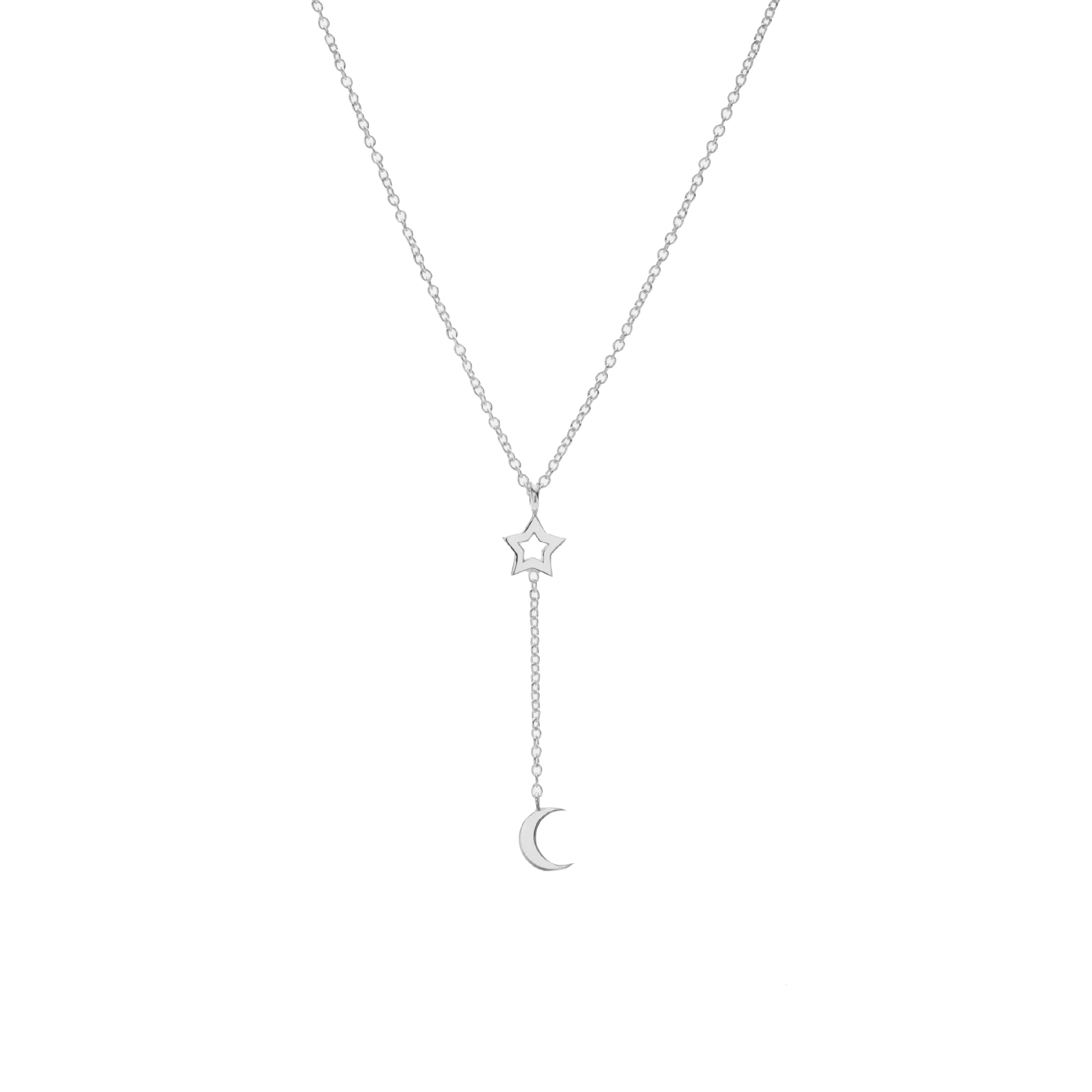 Silk & Steel Jewellery Superfine Starry Night Necklace Silver