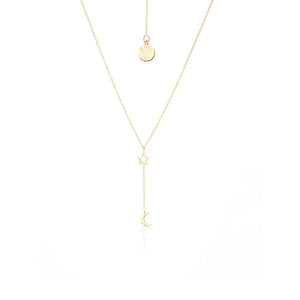 Silk & Steel Jewellery Superfine Starry Night Necklace Gold
