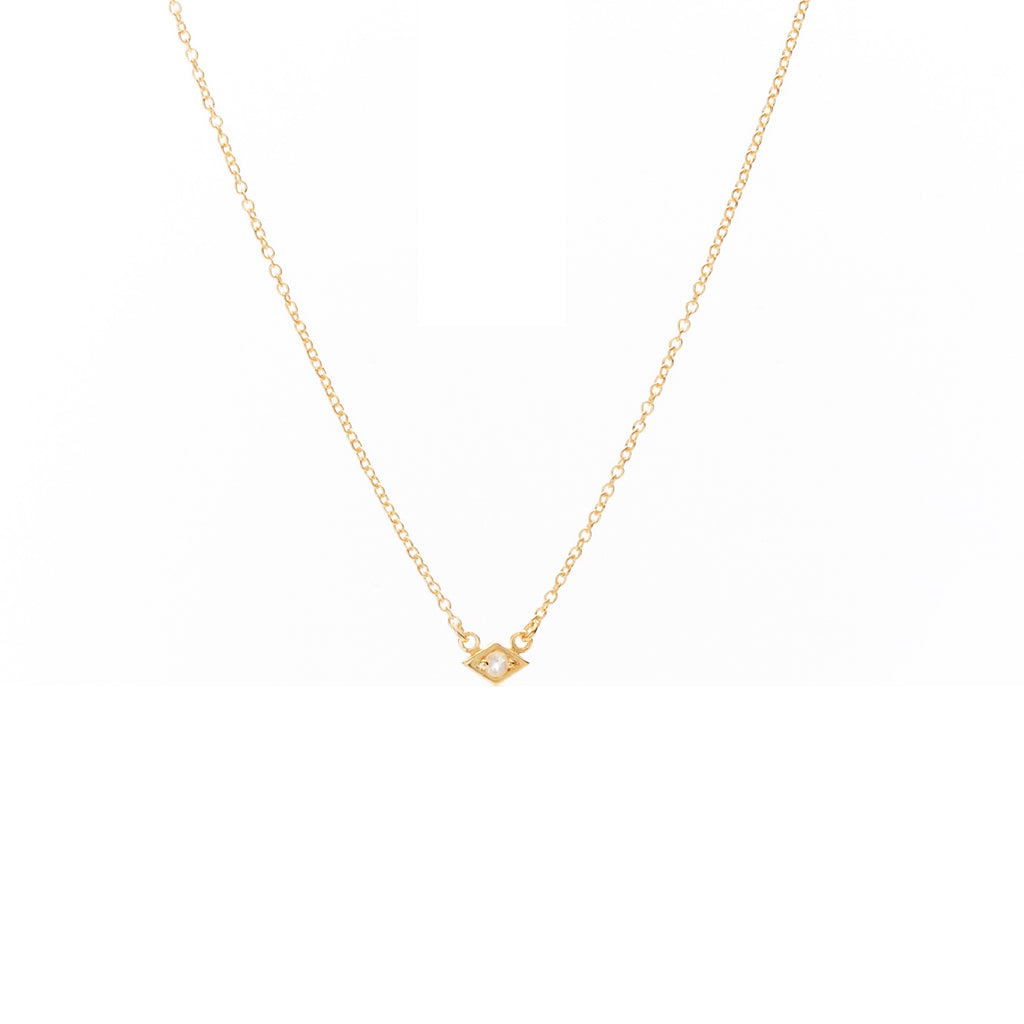 Silk & Steel Jewellery Superfine Keepsake Necklace Rose Quartz + Gold 