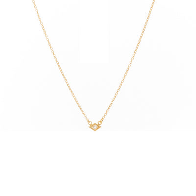 Silk & Steel Jewellery Superfine Keepsake Necklace Rose Quartz + Gold 