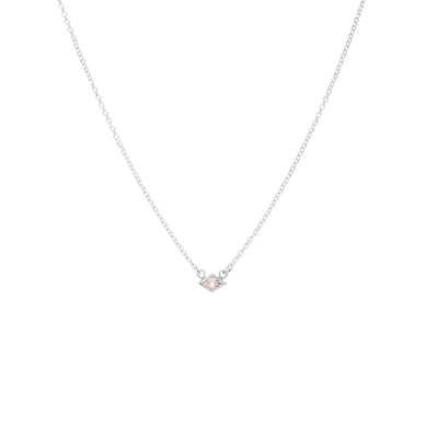 Silk & Steel Jewellery Superfine Keepsake Necklace Rose Quartz + Silver 