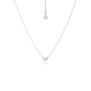 Silk & Steel Jewellery Superfine Keepsake Necklace Rose Quartz + Silver 