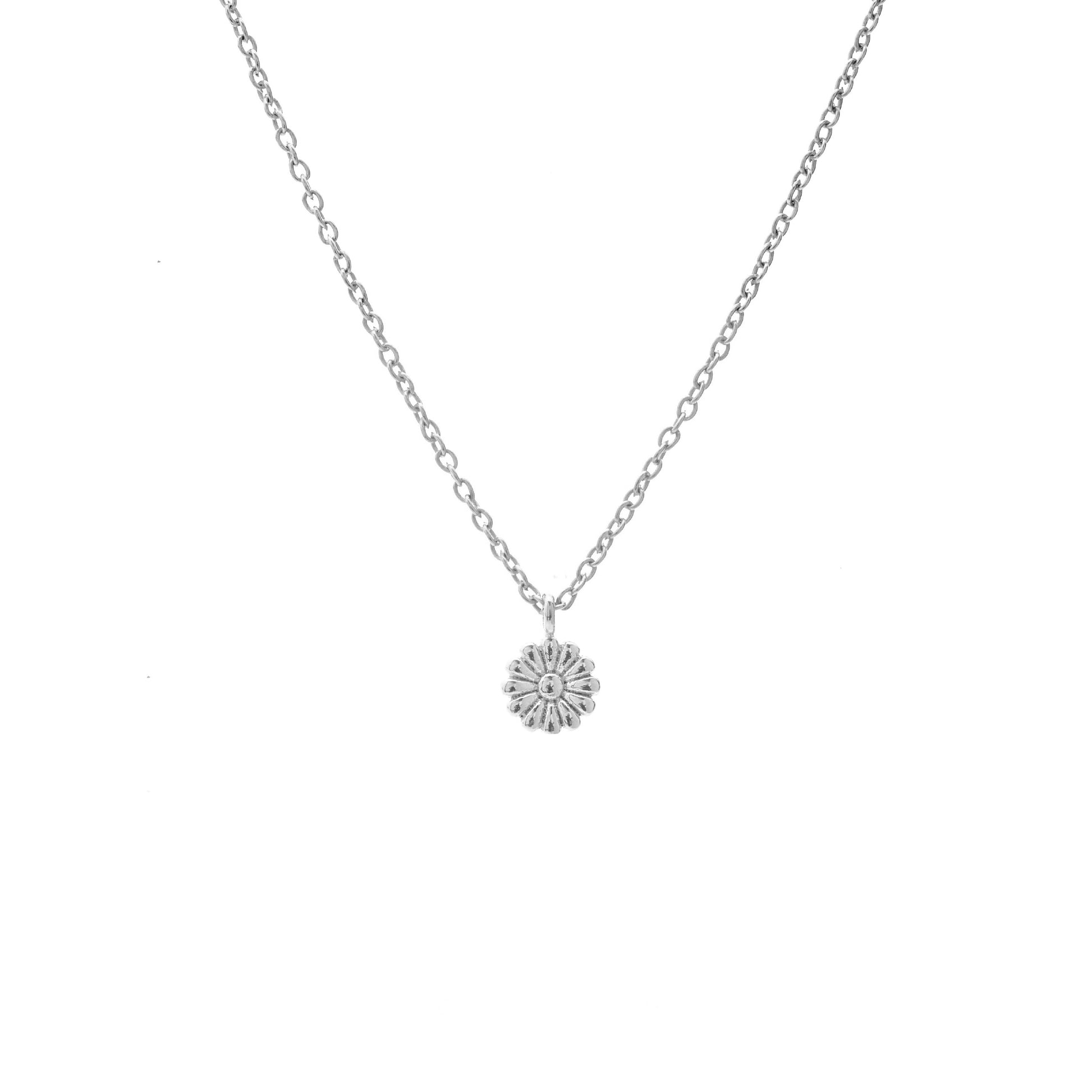 Silk & Steel Jewellery Superfine Daisy Necklace in Sterling Silver