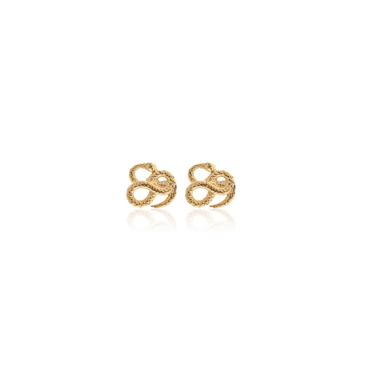 Silk & Steel Superfine Talisman Petite Serpent Studs Gold