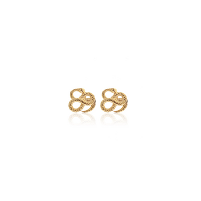 Silk & Steel Superfine Talisman Petite Serpent Studs Gold