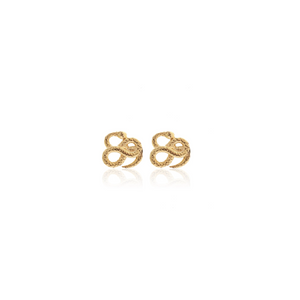 Silk & Steel Superfine Talisman Petite Serpent Studs Gold