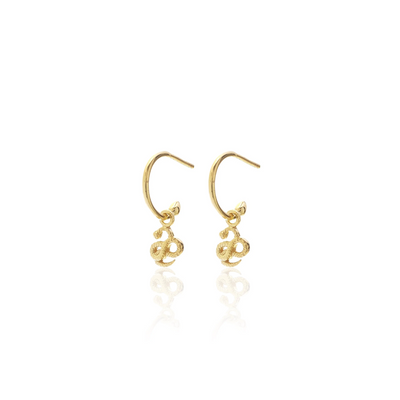 Silk & Steel Superfine Talisman Petite Serpent Hoops Gold