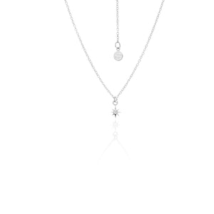 Silk & Steel Jewellery Superfine Talisman Petite Star Necklace White Topaz + Silver