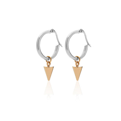 Silk & Steel Jewellery Two-Tone Kate Hoops Silver + Gold