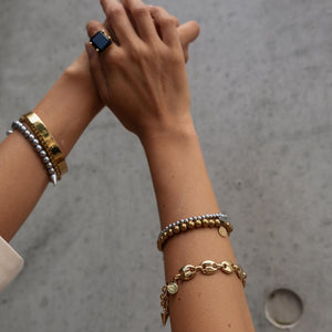 Silk & Steel Jewellery All For One Bracelet - Silver - Mixed Metal Jewellery Stack