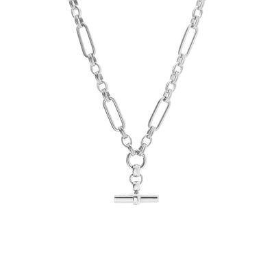 Silk & Steel Atlas Necklace in high polish stainless steel.