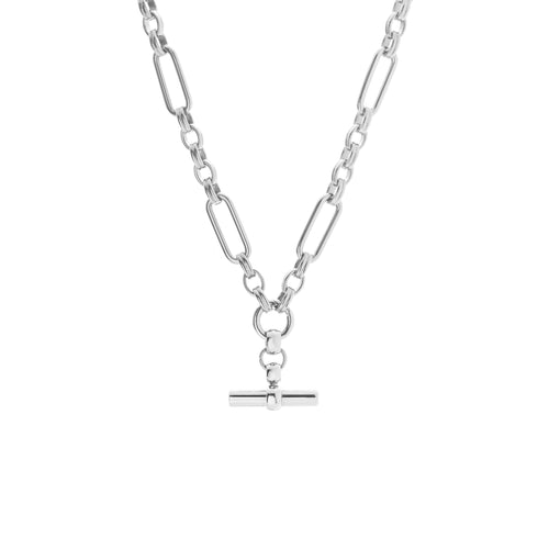 Silk & Steel Atlas Necklace in high polish stainless steel.