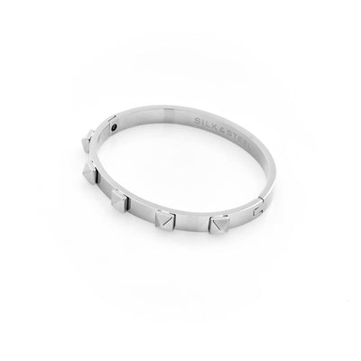 Silk & Steel Jewellery Rock Glam Bangle Silver