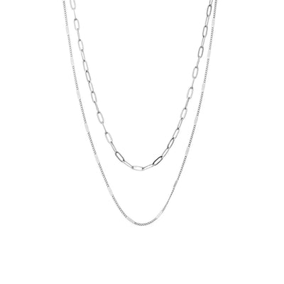 Silk & Steel Jewellery Silver Horizon Necklace