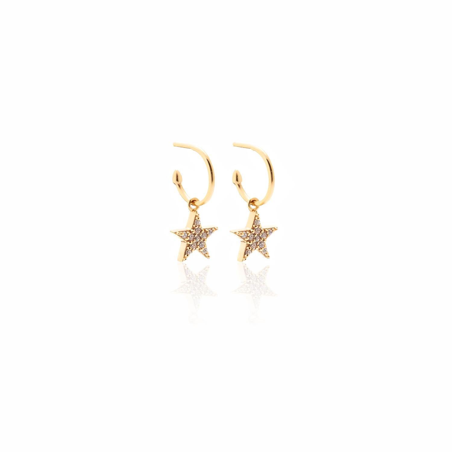 Silk & Steel Jewellery Lumiere Hoops Gold