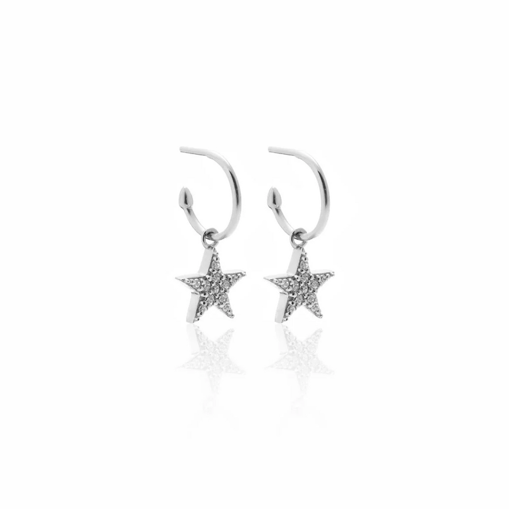 Lumiere Hoop Earrings Silver