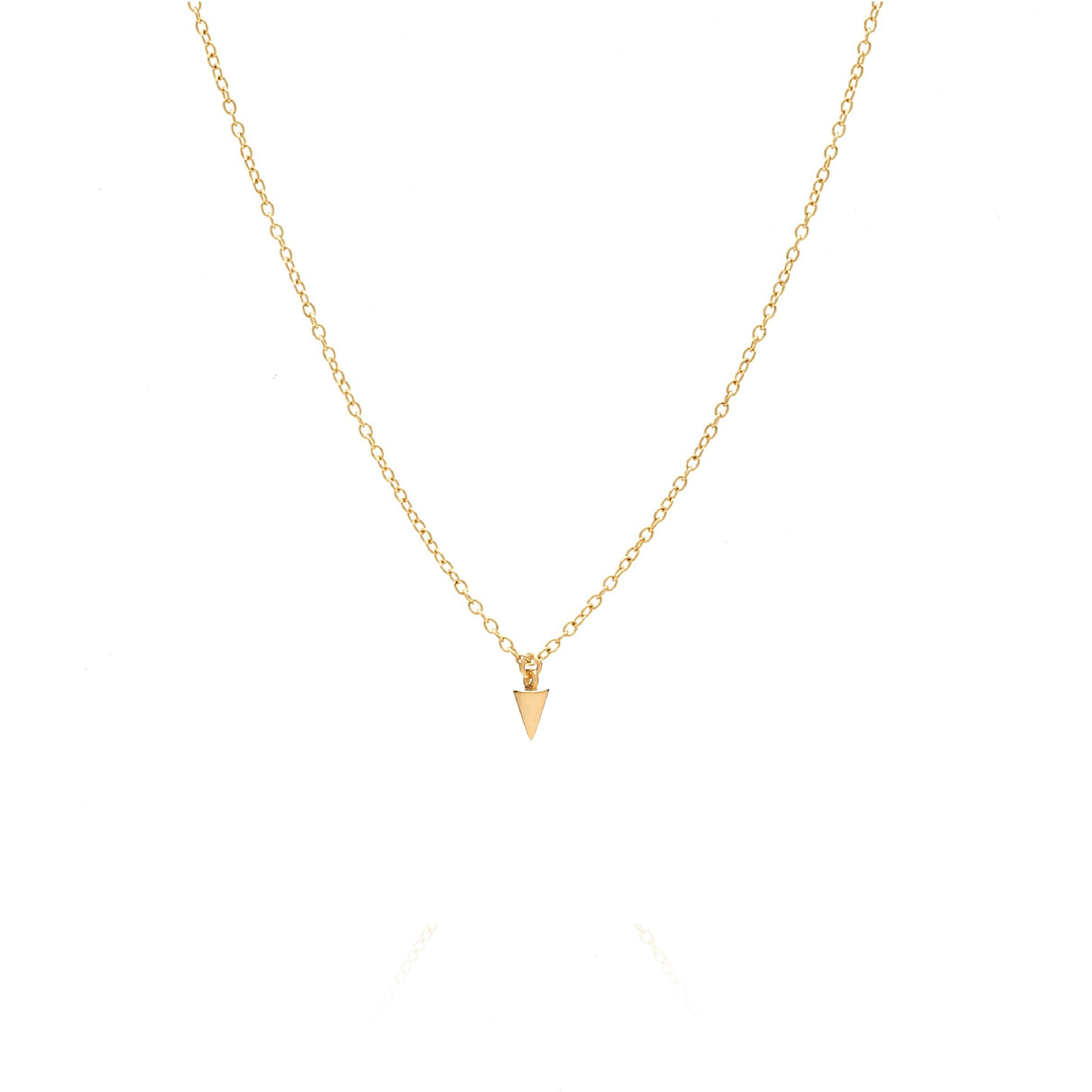 Silk & Steel Jewellery Superfine Mini Spike Necklace Gold