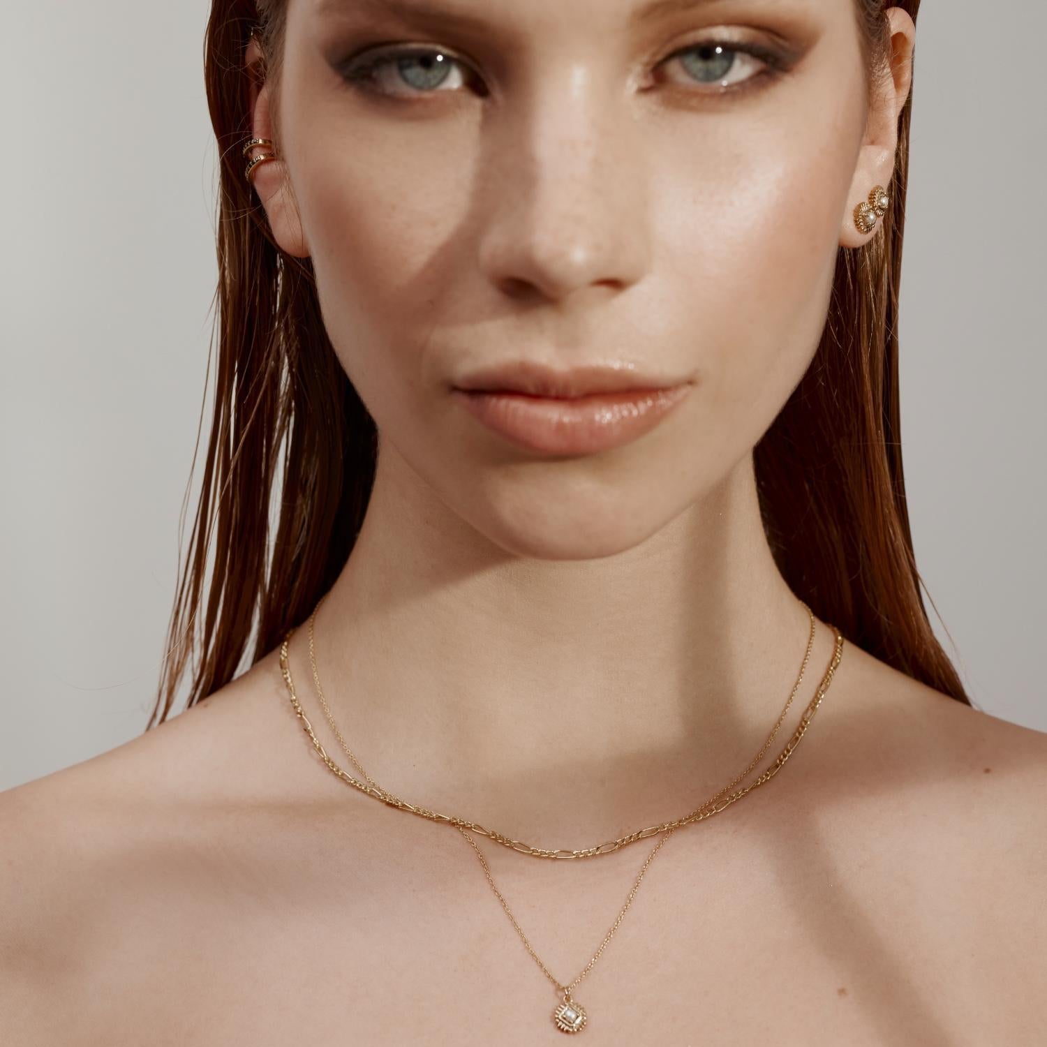 Silk & Steel Jewellery Figaro Fine Necklace - Gold