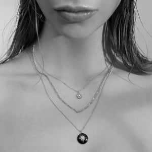 Silk & Steel Jewellery Figaro Fine Necklace - Silver