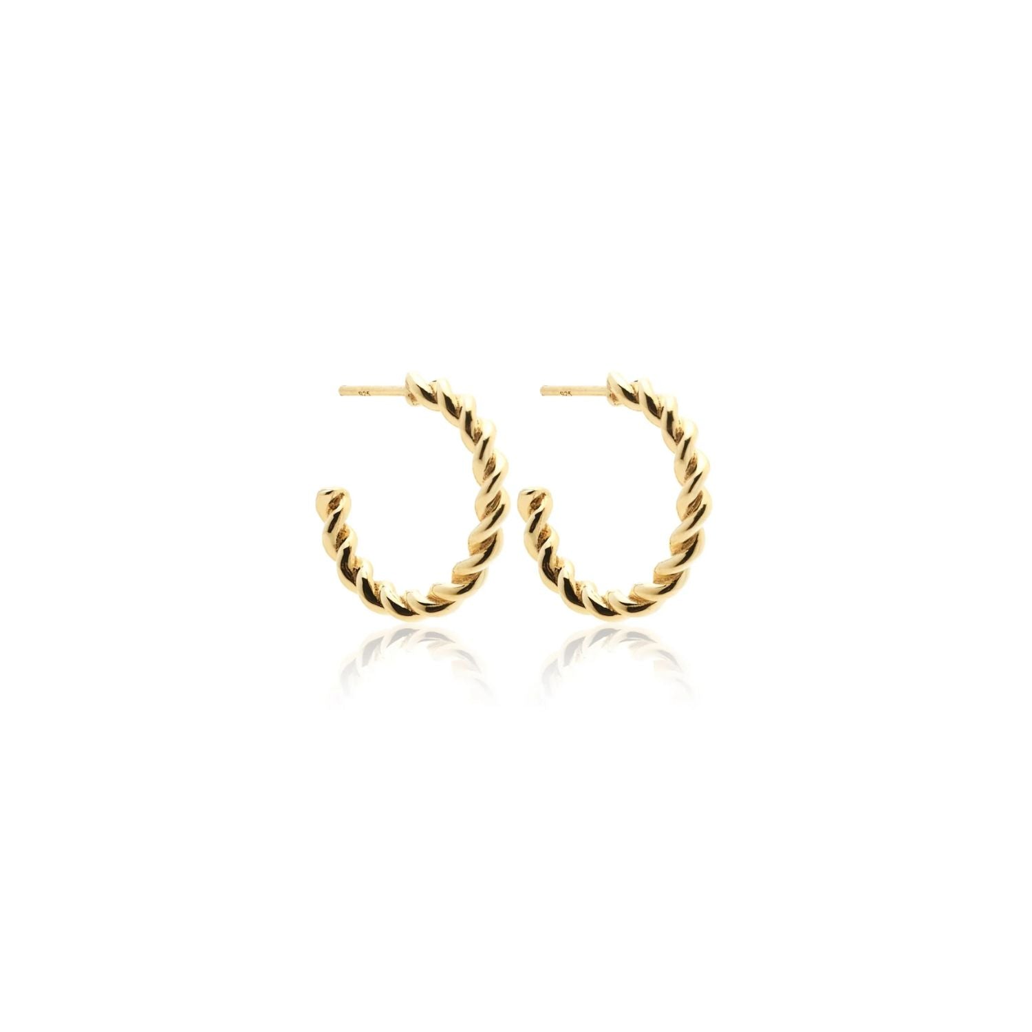 Silk & Steel Jewellery Rope Hoops Gold