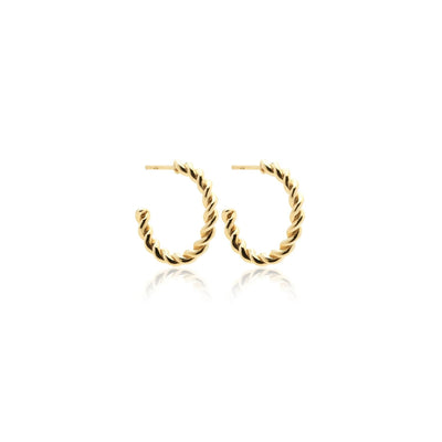 Silk & Steel Jewellery Rope Hoops Gold