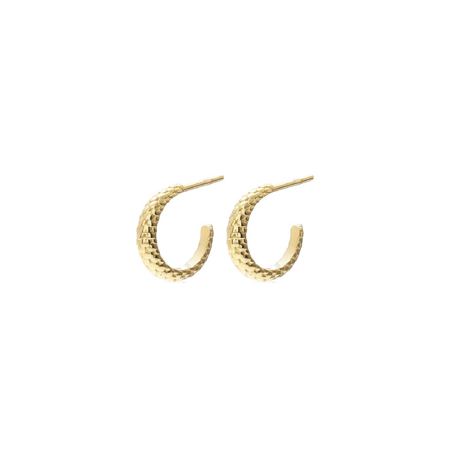 Silk & Steel Small Infinity Hoops Gold Sterling Silver 