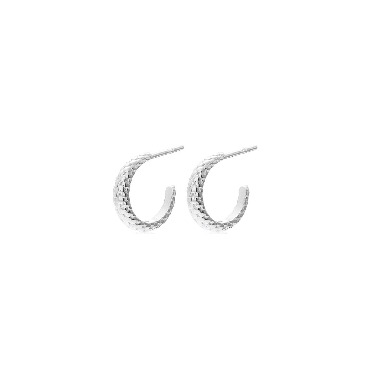 Silk & Steel Small Infinity Hoops Sterling Silver 