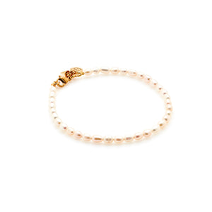 Silk & Steel Jewellery Sofia Anklet Pearl + Gold
