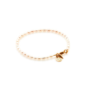 Silk & Steel Jewellery Sofia Anklet Pearl + Gold