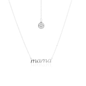Silk & Steel Jewellery Superfine Mama Necklace Silver