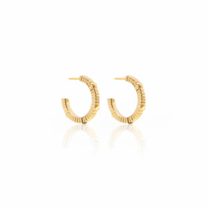 Silk & Steel Unity hoop earrings in 14k gold-plated sterling silver.
