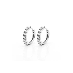 Silk & Steel Jewellery Venus Sleepers Pearl + Silver