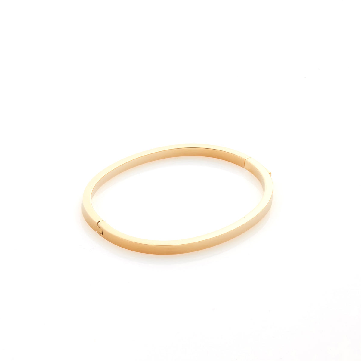 Silk & Steel Thin Voyage Bangle in 14k gold-plated stainless steel.