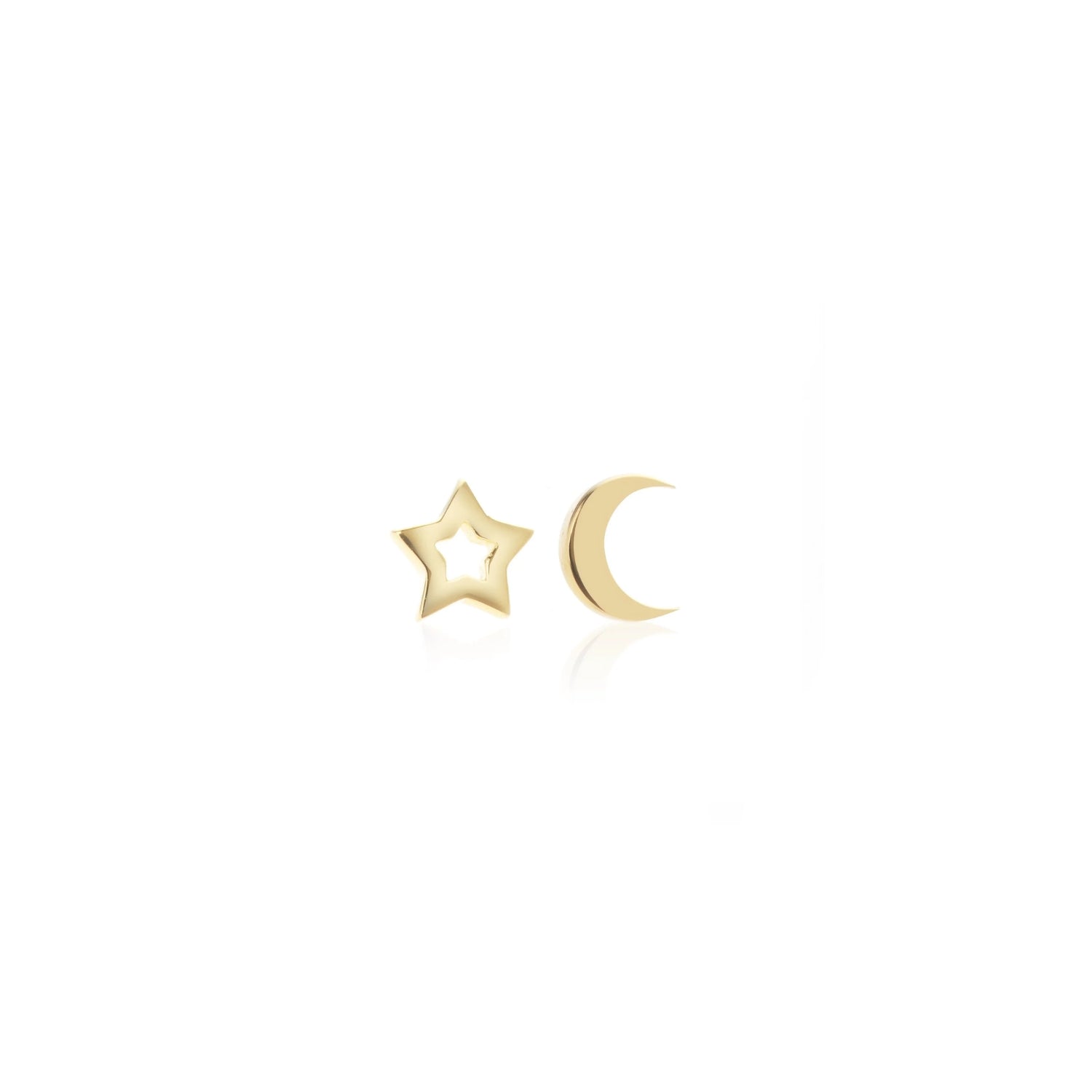 Silk & Steel Jewellery Superfine Starry Night Stud Earrings Gold