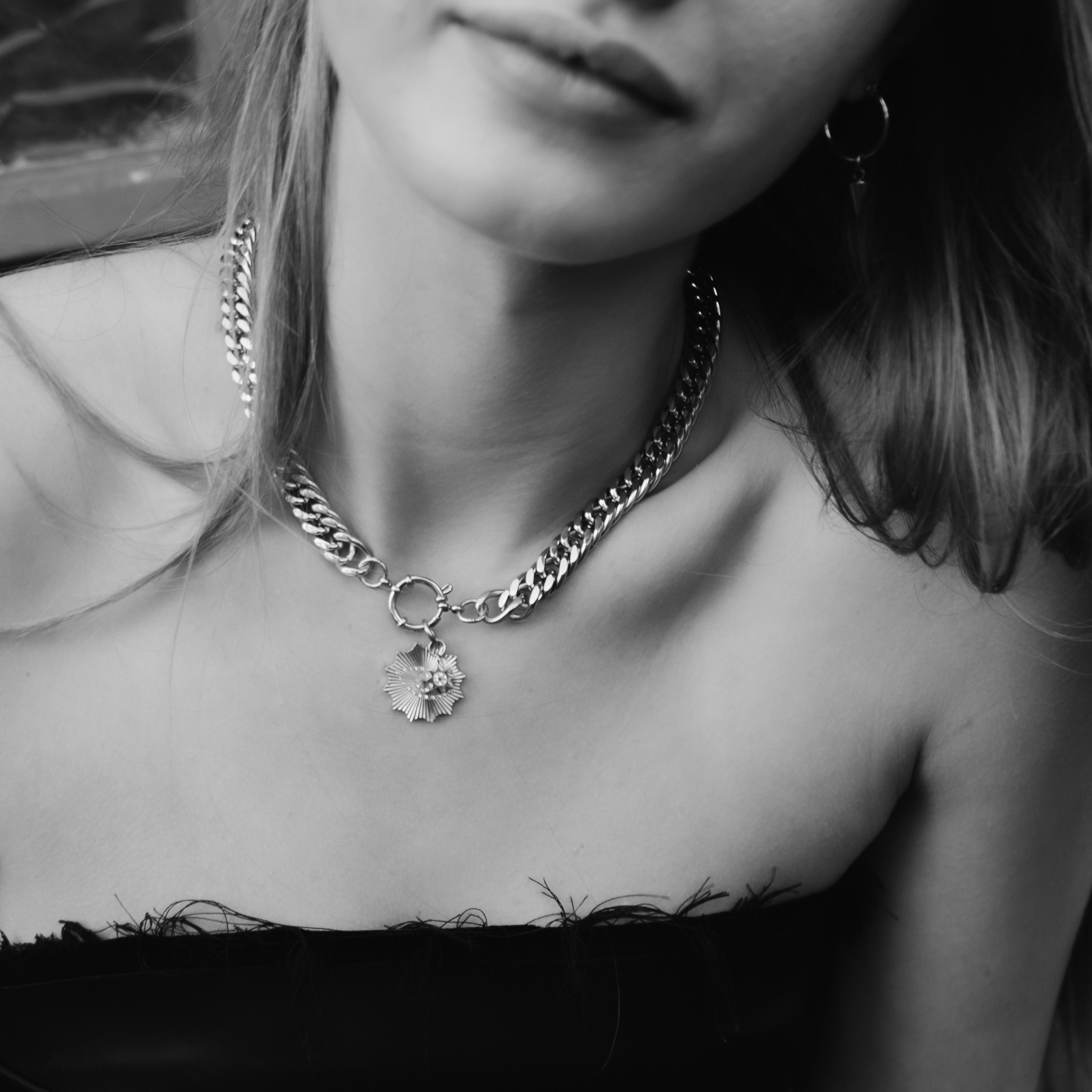 Nova Necklace CZ + Silver