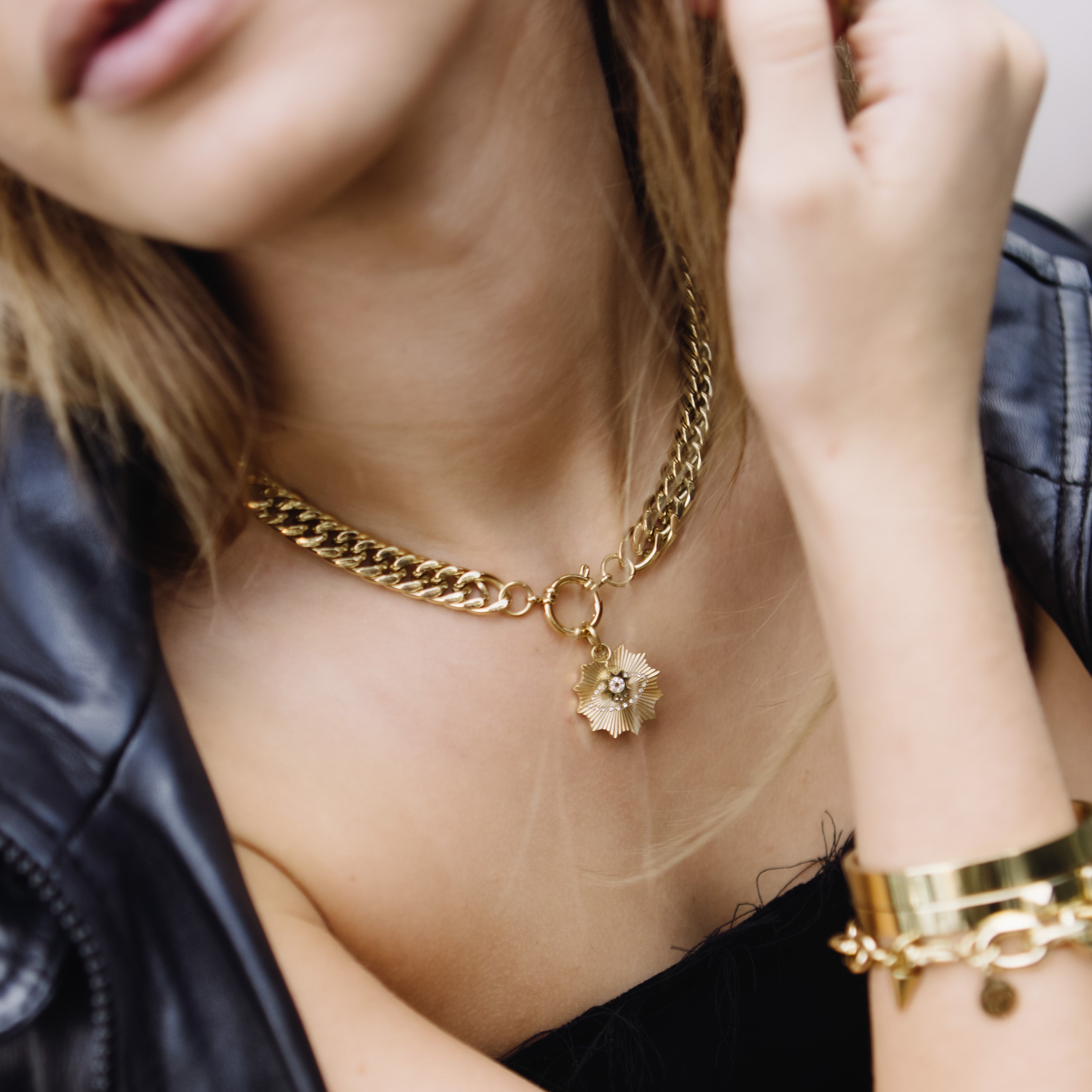 Nova Necklace | Gold Guiding Star Pendant | Silk & Steel Jewellery