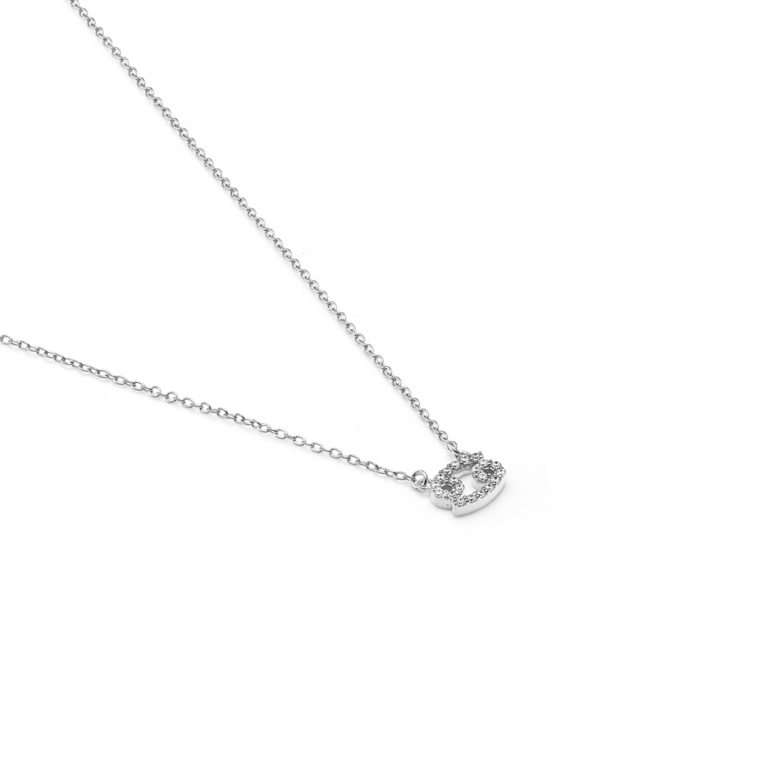 Silk & Steel Jewellery Cancer Star Sign Pendant Necklace in Sterling Silver with Cubic Zirconias